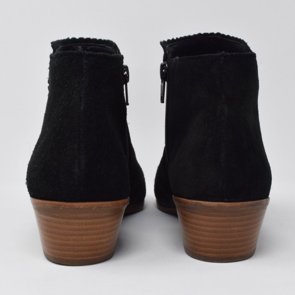 Jack Rogers Bailee Bootie Suede sz 7 Black Ankle Dark Academia - Picture 2 of 15